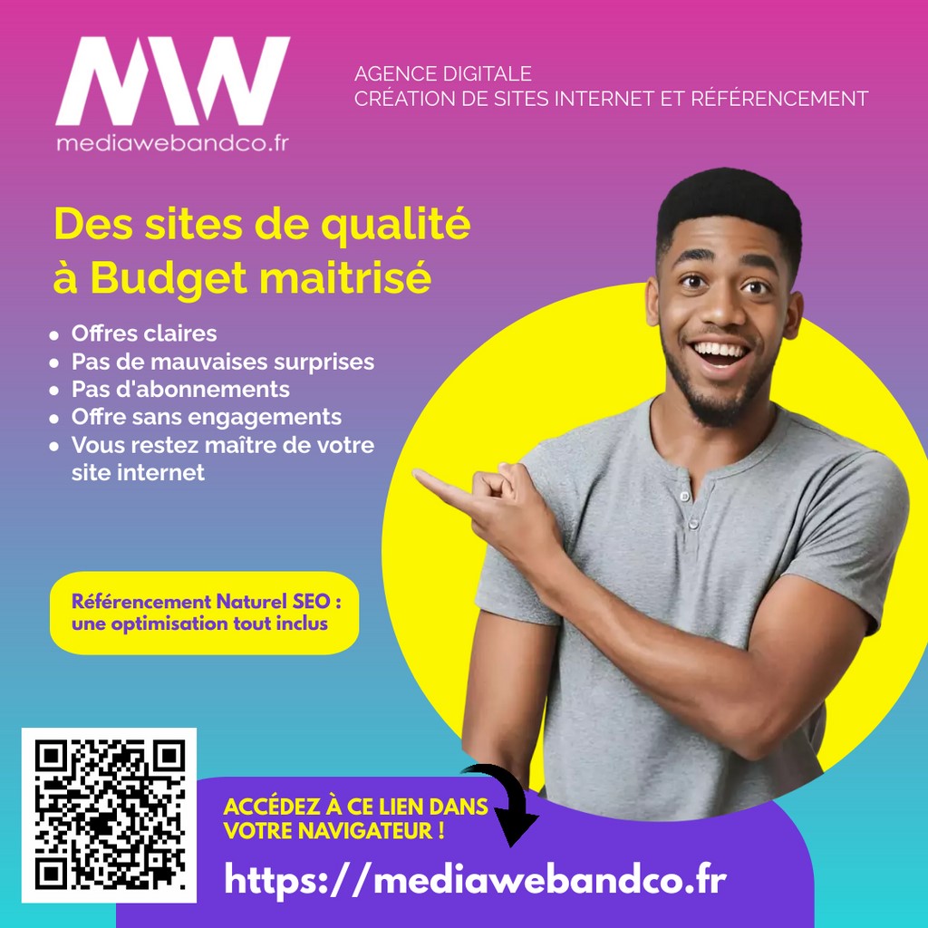 Avec Mediawebandco.fr, votre site de qualité à petit prix !